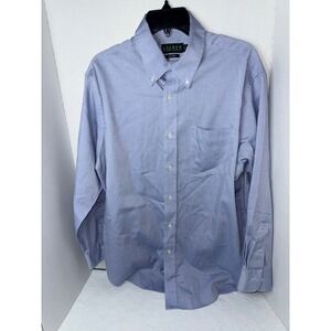 Lauren Ralph Lauren Mens Dress Shirt Long Sleeve Button Down Non Iron Blue 16.5
